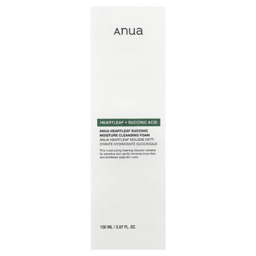 ANUA Ανούα, Heartleaf Succinic Υγρασία Καθαρισμού Φοαμ, 5.07 fl oz (150 ml) 1