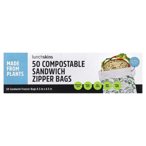 Kompostierbare Sandwich-Reißverschlussbeutel