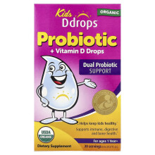 Kids Ddrops, Probiotiques Organiques + Vitamine D, À partir de 1 an