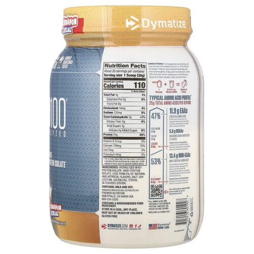 ISO100 Hydrolysiert, 100 % Molkenprotein-Isolat, Zimt-Cerealien 1