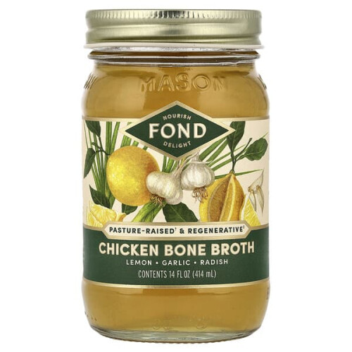 Hühner-Knochenbrühe, Zitrone & Knoblauch