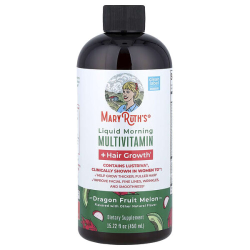 Multivitamine liquide matinale + Croissance capillaire, Fruit du dragon melon