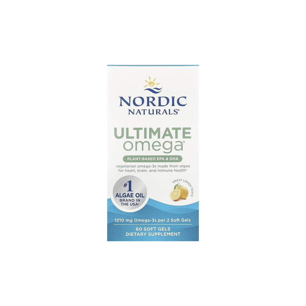 Nordic Naturals Ultimate Omega, Plant-Based Epa & Dha, Lemon