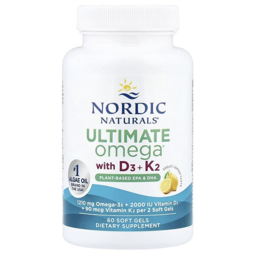 Nordic Naturals Ultimate Omega, Pflanzlich Mit D3 + K2, Zitrone 2