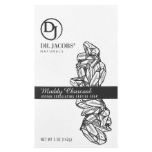 Dr. Jacobs Naturals, Savonnette Exfoliant de Castille au Luffa, Charbon Boueux, 5 oz (142 g)