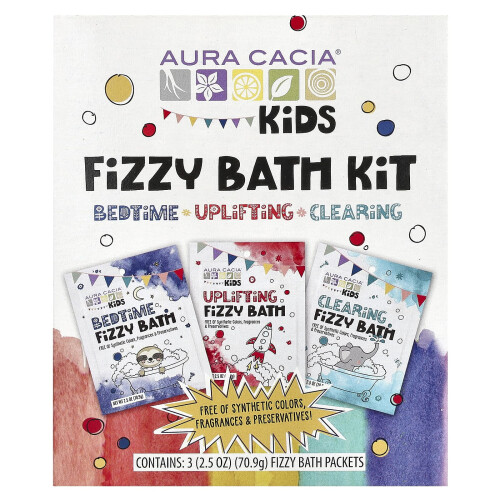 Aura Cacia, Kinder, Brausebad-Set, Sortiment, 3 Beutel, je 2,5 oz (70,9 g)