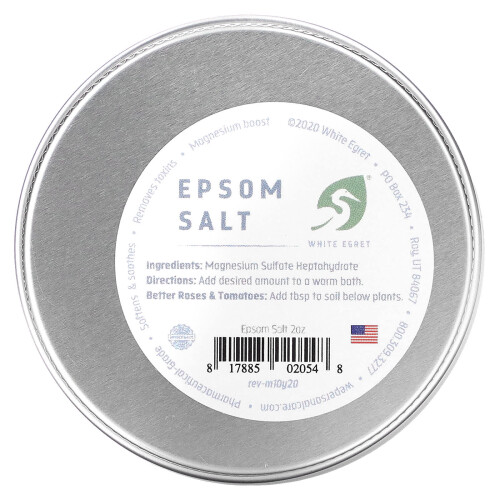 White Egret Personal Care, Epsom Salz, 2 oz (57 g)