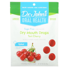 Dr. John's Healthy Sweets, Mundgesundheit, Mundtrockenheit Drops, + Xylitol, Sauerkirsche, Zuckerfrei, 24 einzeln verpackte Bonbons, 3,85 oz (109 g)