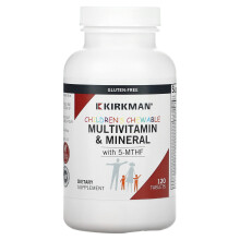 Kirkman Labs, Multivitamines et Minéraux à Croquer pour Enfants avec 5-MTHF, 120 Comprimés