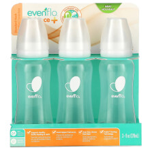 Evenflo Feeding, Balance+ Flaschen, Standard, 0+ Monate, Langsamer Fluss, 3 Flaschen, je 9 oz (270 ml)