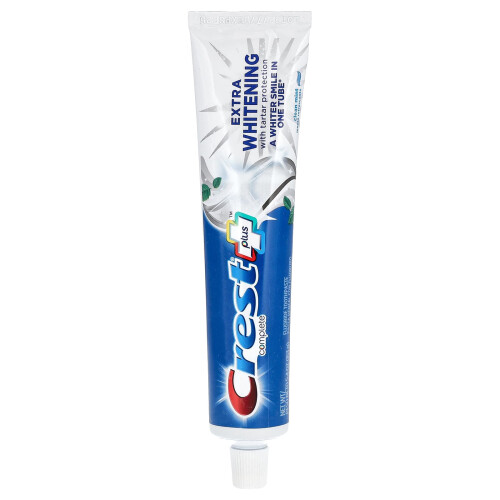 Crest Crest, Plus Complete, Fluoride Toothpaste, Extra Whitening with Tartar Protection, Clean Mint, 5.4 oz (153 g)