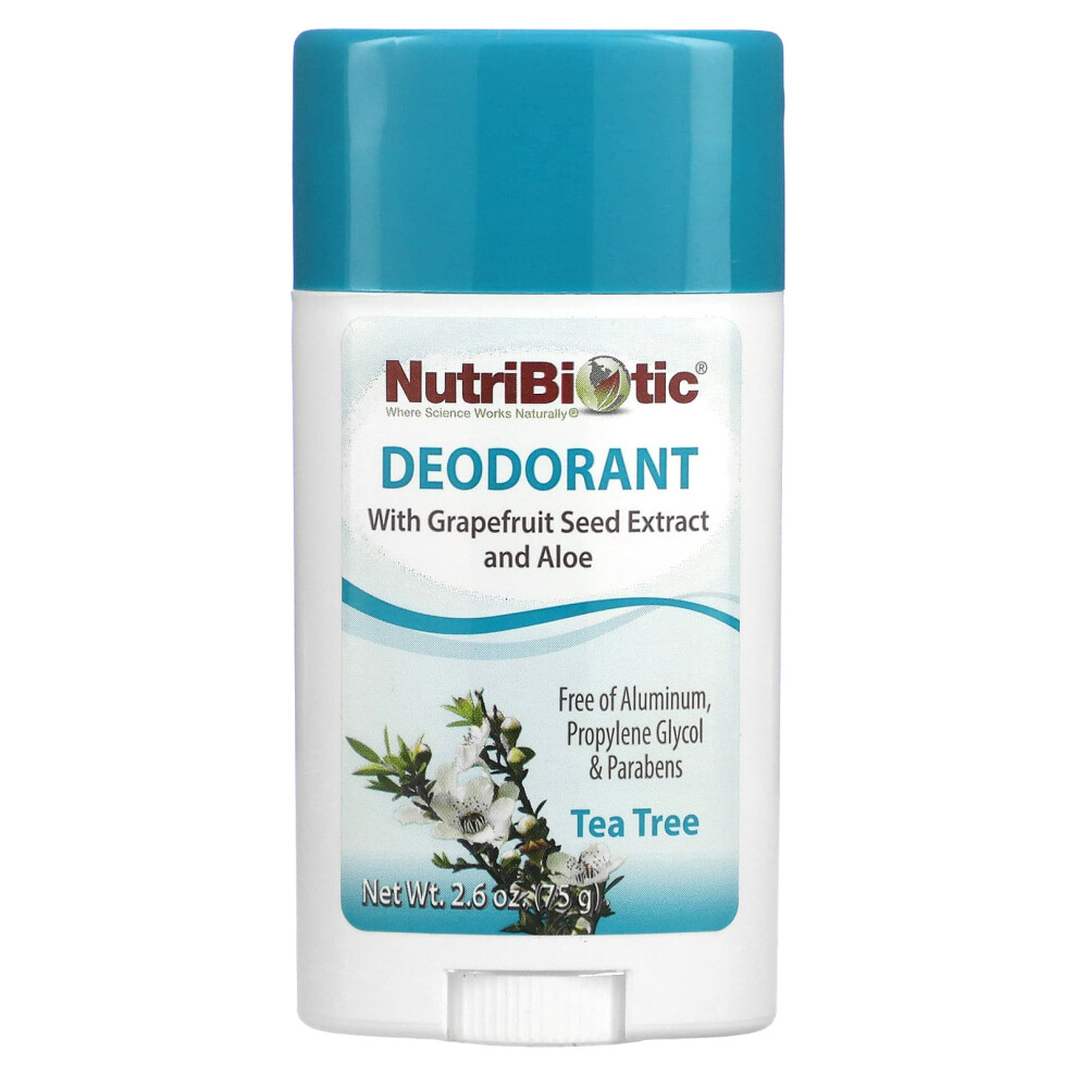 NutriBiotic, Deodorant, Tea Tree, 2.6 oz (75 g)-image-OPC-PJTXYQG-NEW