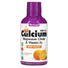 Bluebonnet Nutrition, Citrate de Calcium Magnésium Liquide et Vitamine D3, Orange, 16 fl oz (473 ml)