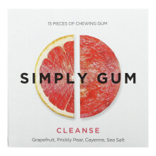Simply Gum, Kaugummi, Reinigung, Grapefruit, Kaktusfeige, Cayennepfeffer, Meersalz, 15 Stück