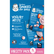 Gerber, Snacks für Babys, Joghurt-Melts, ab 8 Monaten, Sortimentspackung, 4 Packungen, je 1 Unze (28 g)