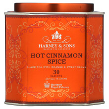 Harney & Sons, Épices à la Cannelle Piquante, Thé Noir à l'Orange et au Girofle Doux, 30 Sachets, 2,67 oz (75 g)