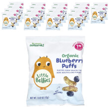 Little Bellies, Bio Heidelbeer Puffs, 7+ Monate, 18 Beutel, 0,42 Unzen (12 g) Jede