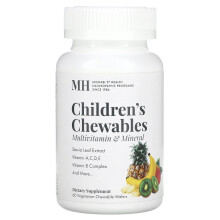 Michael's Naturopathic, Kinder-Kaubare, Natürliche Frucht, 60 Vegetarische Kautabletten