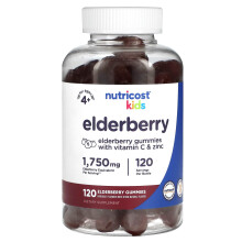 Nutricost, Kinder, Holunderbeere, Ab 4 Jahren, 1.750 mg, 120 Gummibärchen