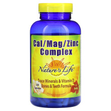 Nature's Life, Kalzium/Magnesium/Zink Komplex, 250 Kapseln