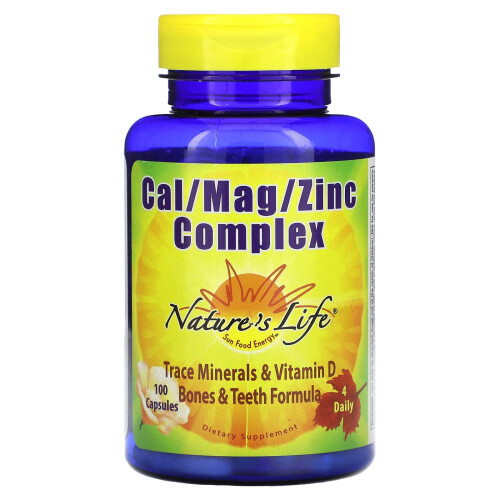 Nature's Life, Complexe Cal/Mag/Zinc, 100 Gélules