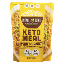 Miracle Noodle, Repas Keto, Arachide Thaï + Nouilles à Base de Plantes, 9,2 oz (260 g)