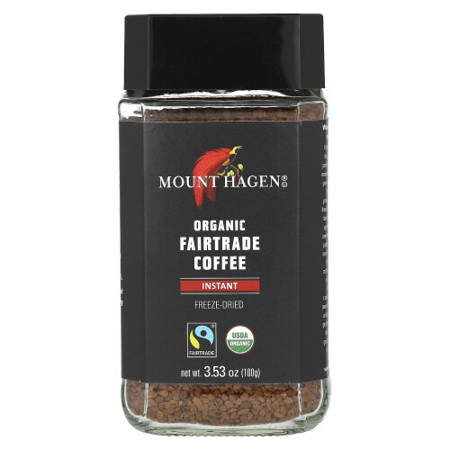 Mount Hagen, Café Instantané Bio et Équitable, 3,53 oz (100 g)
