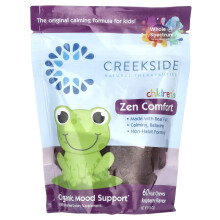 Creekside Natural Therapeutics, Kinder Zen Comfort, Himbeere, 60 Fruchtkaubonbons, 9,3 oz
