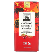 Endangered Species Chocolate, Dunkle Schokoladentafel, Zimt Cayenne & Kirschen, 60% Kakao, 3 oz (85 g)