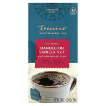 Teeccino, Tisane Torréfiée, Pissenlit Vanille Noix, Sans Caféine, 25 Sachets de Thé, 5,3 oz (150 g)