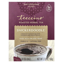 Teeccino, Tisane Torréfiée, Snickerdoodle, Sans Caféine, 10 Sachets de Thé, 2,12 oz (60 g)