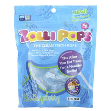 Zollipops, Die sauberen Zähne Lollis, Blaue Himbeere, 3,1 oz