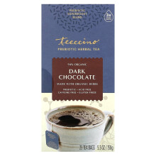Teeccino, Tisane Prébiotique, Chocolat Noir, Sans Caféine, 25 Sachets de Thé, 5,3 oz (150 g)