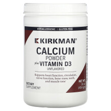 Kirkman Labs, Poudre de Calcium Plus Vitamine D-3, Sans Arôme, 16 oz (454 g)