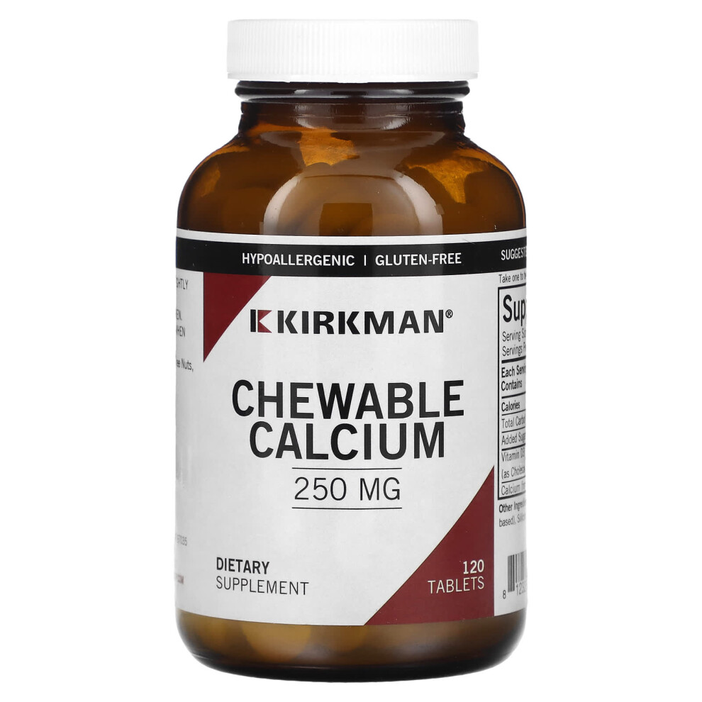 Kirkman Labs , Calcium Chewable, 250 Mg, 120 Tablets