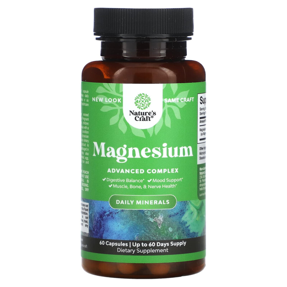 Nature's Craft , Magnesium, Advanced Complex, 60 Capsules