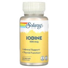 Solaray, Jod, 500 mcg, 30 VegCaps