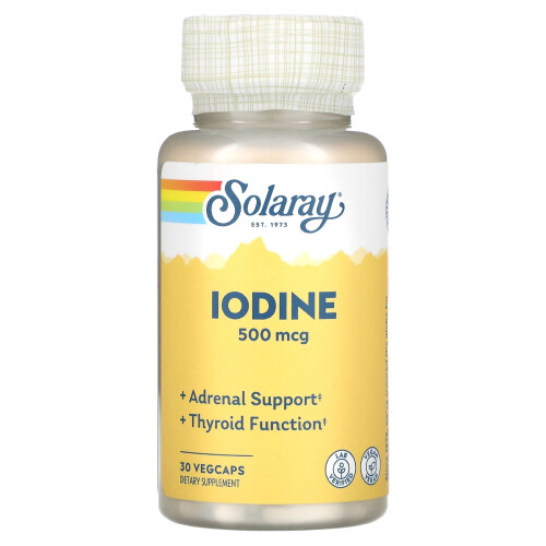 Solaray, Jod, 500 mcg, 30 VegCaps