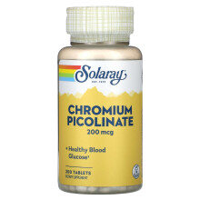 Solaray, Chrompicolinat, 200 mcg, 200 Tabletten