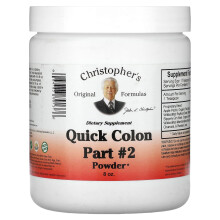 Christopher's Original Formulas, Poudre Colon Rapide Partie #2, 8 oz (226,8 g)