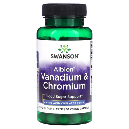 Swanson, Albion Vanadium & Chrom, 60 Veggie-Kapseln