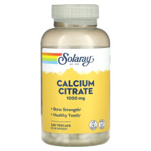 Solaray, Kalziumcitrat, 1.000 mg, 240 VegCaps (250 mg pro Kapsel)