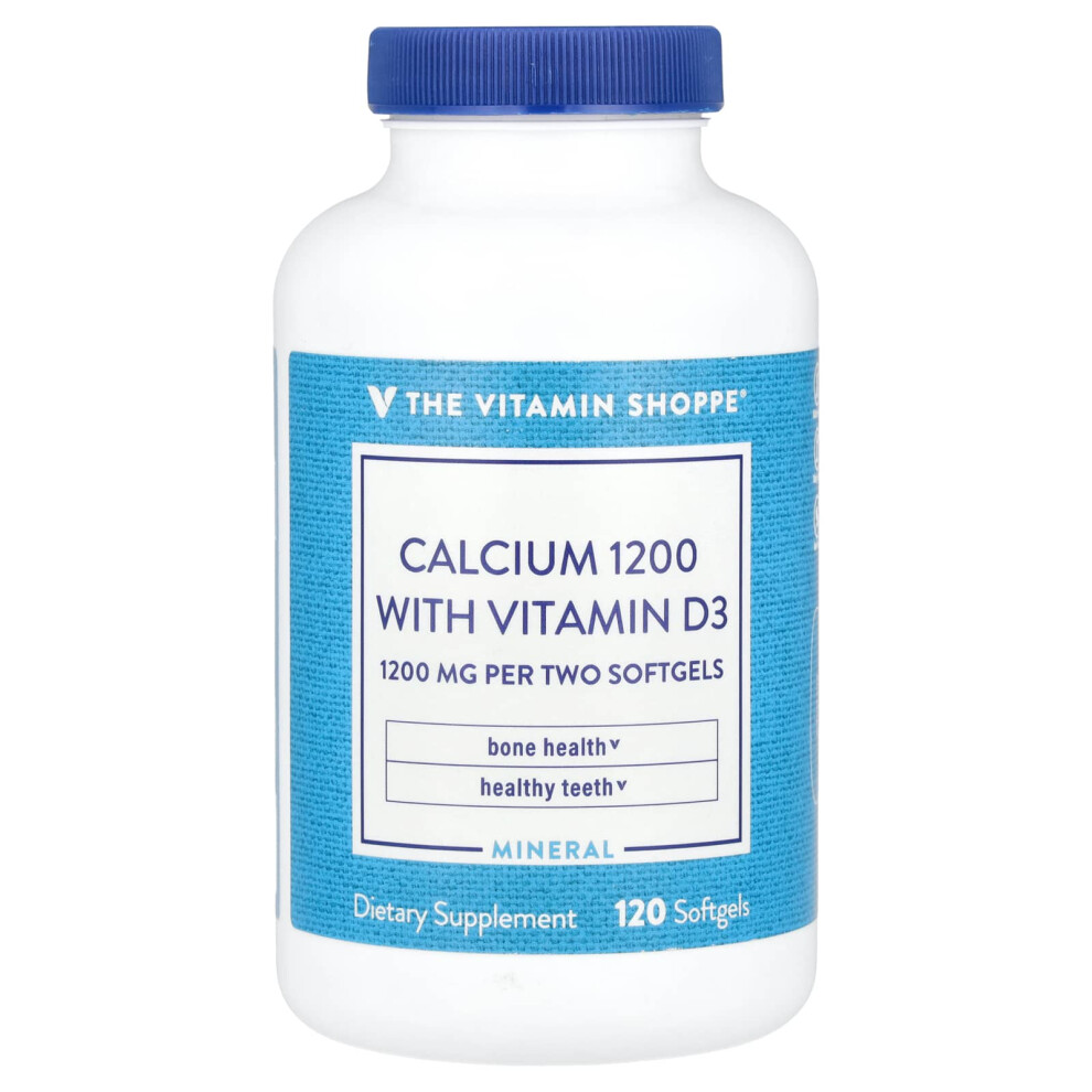 The Vitamin Shoppe , Calcium 1200 With Vitamin D3, 120 Softgels