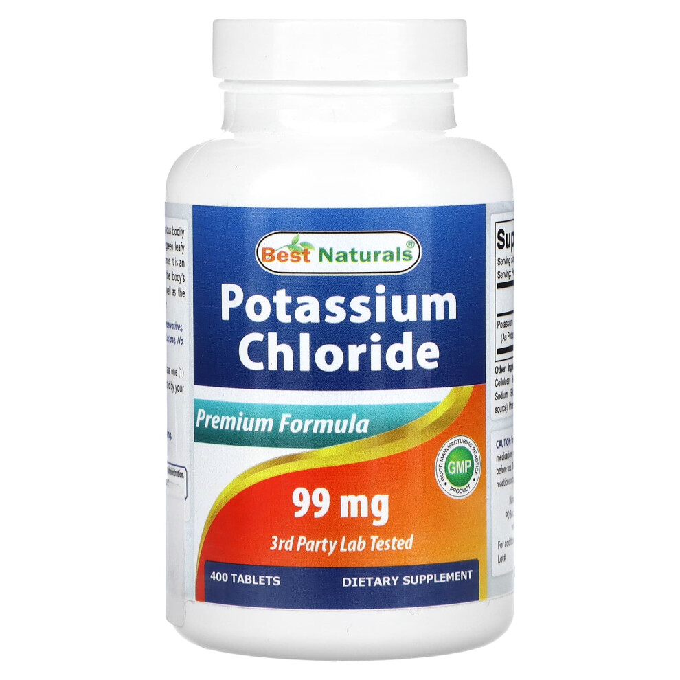 Best Naturals , Potassium Chloride, 99 Mg, 400 Tablets