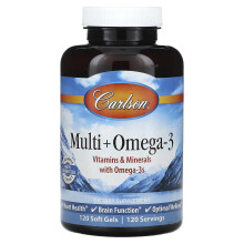 Carlson, Multi + Omega-3, 120 Weichkapseln