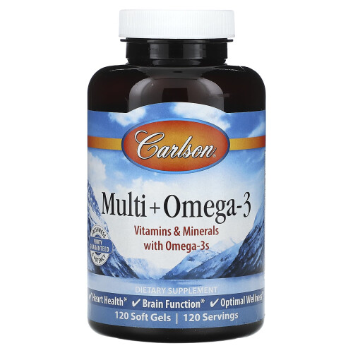 Carlson, Multi + Omega-3, 120 Weichkapseln
