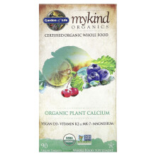 Garden of Life, MyKind Organics, Calcium Végétal Biologique, 90 Comprimés Végétaliens