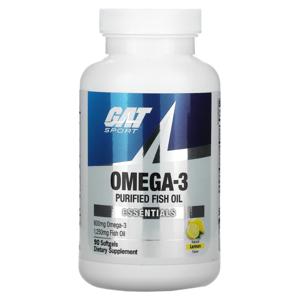 Gat , Omega-3, Lemon, 90 Softgels