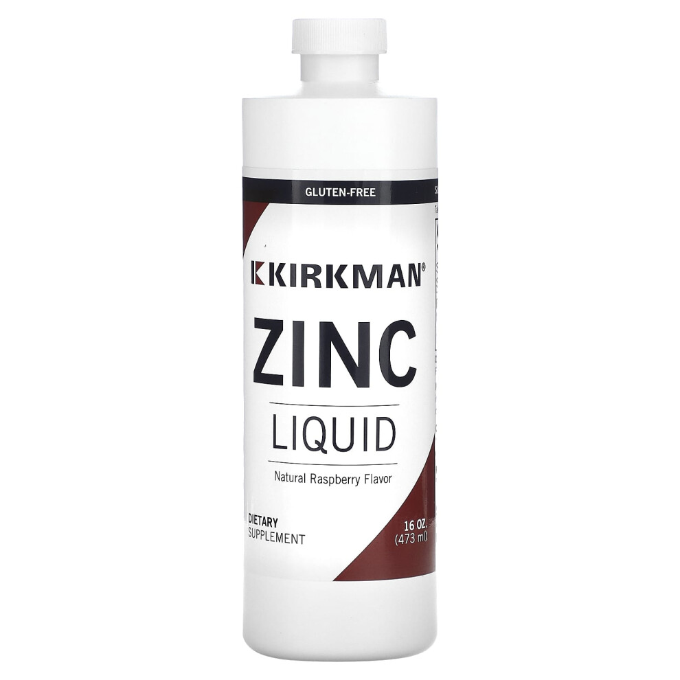 Kirkman Labs , Zinc Liquid, Natural Raspberry 16 Oz (473 Ml)