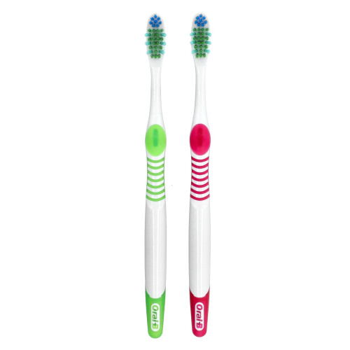 Oral-B Oral-B, Brosse à dents Élimination Bactéries, Moyenne, 2 Brosses 2